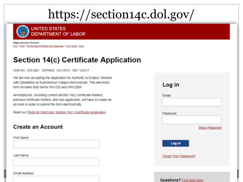 https section14c dol gov