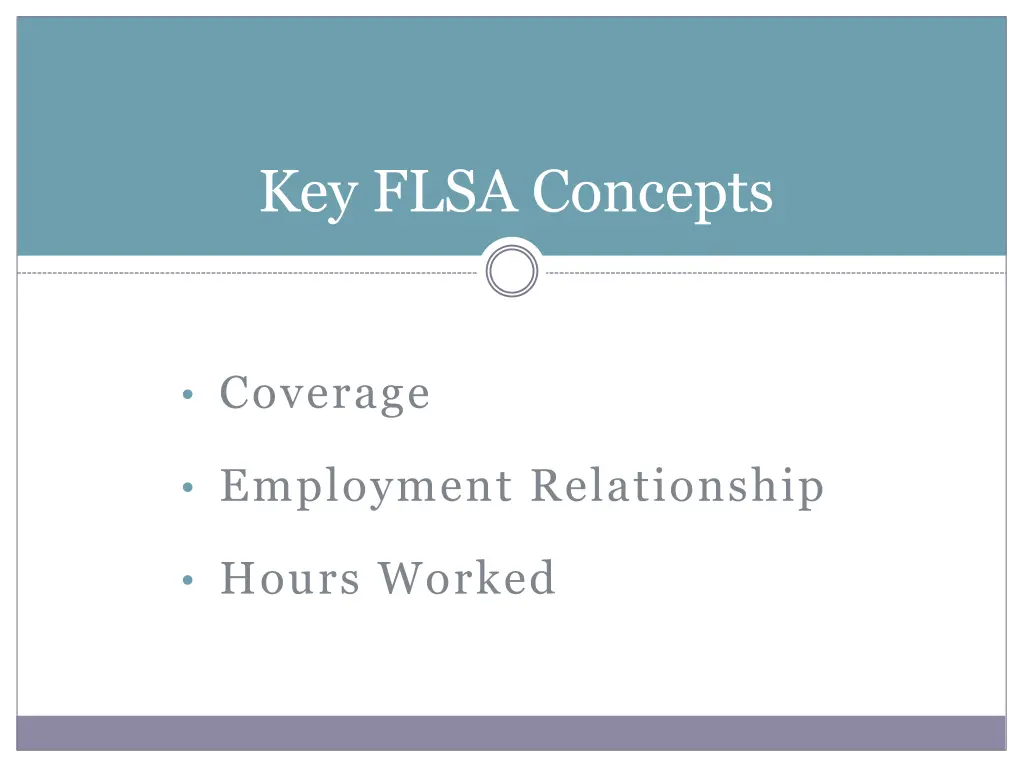 key flsa concepts