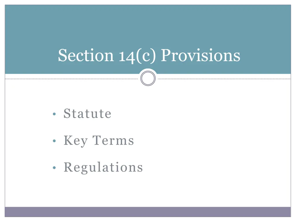 section 14 c provisions