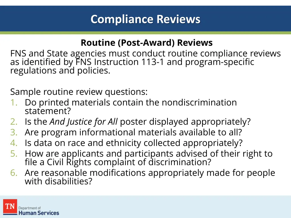 compliance reviews 3