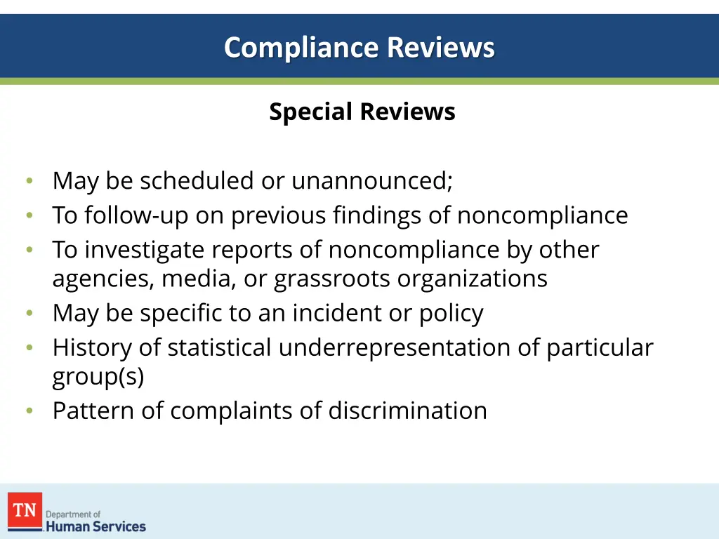 compliance reviews 4