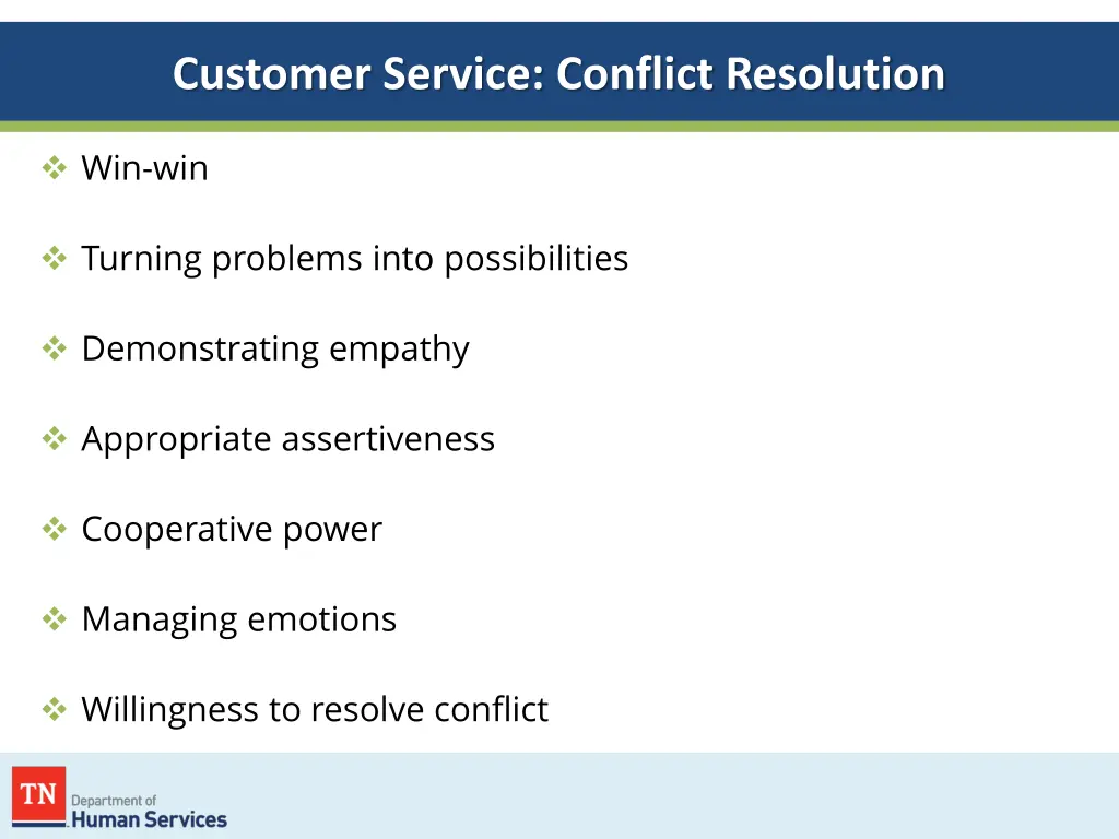 customer service conflict resolution