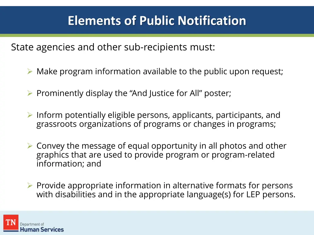 elements of public notification 1