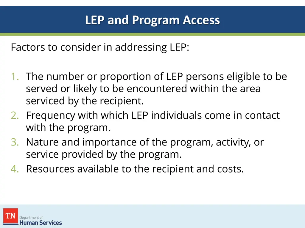 lep and program access