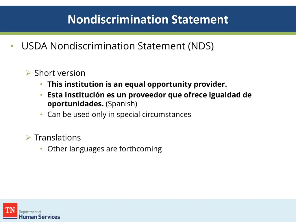 nondiscrimination statement 2