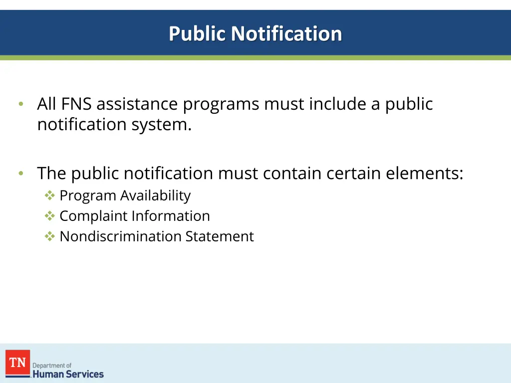 public notification