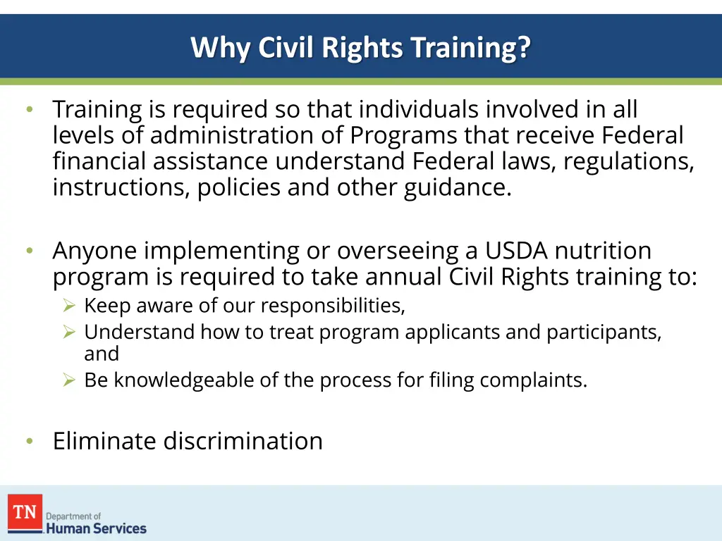 why civil rights training