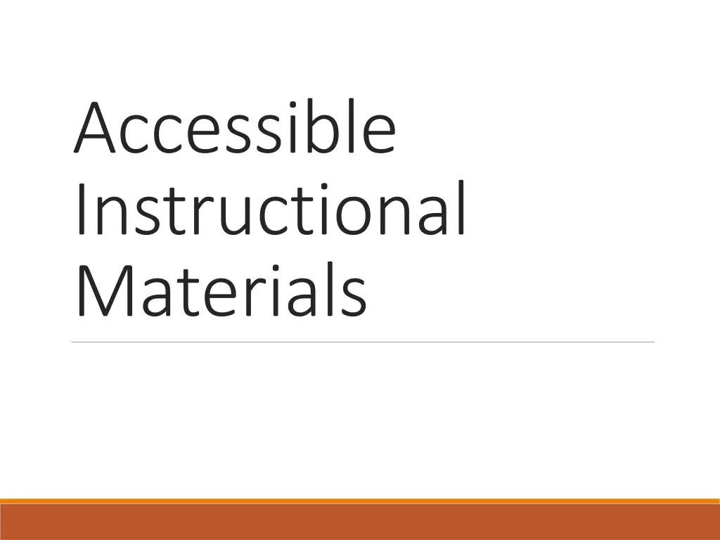 accessible instructional materials