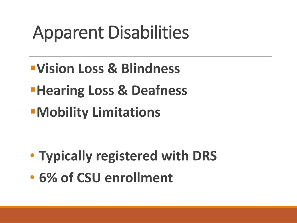 apparent disabilities apparent disabilities