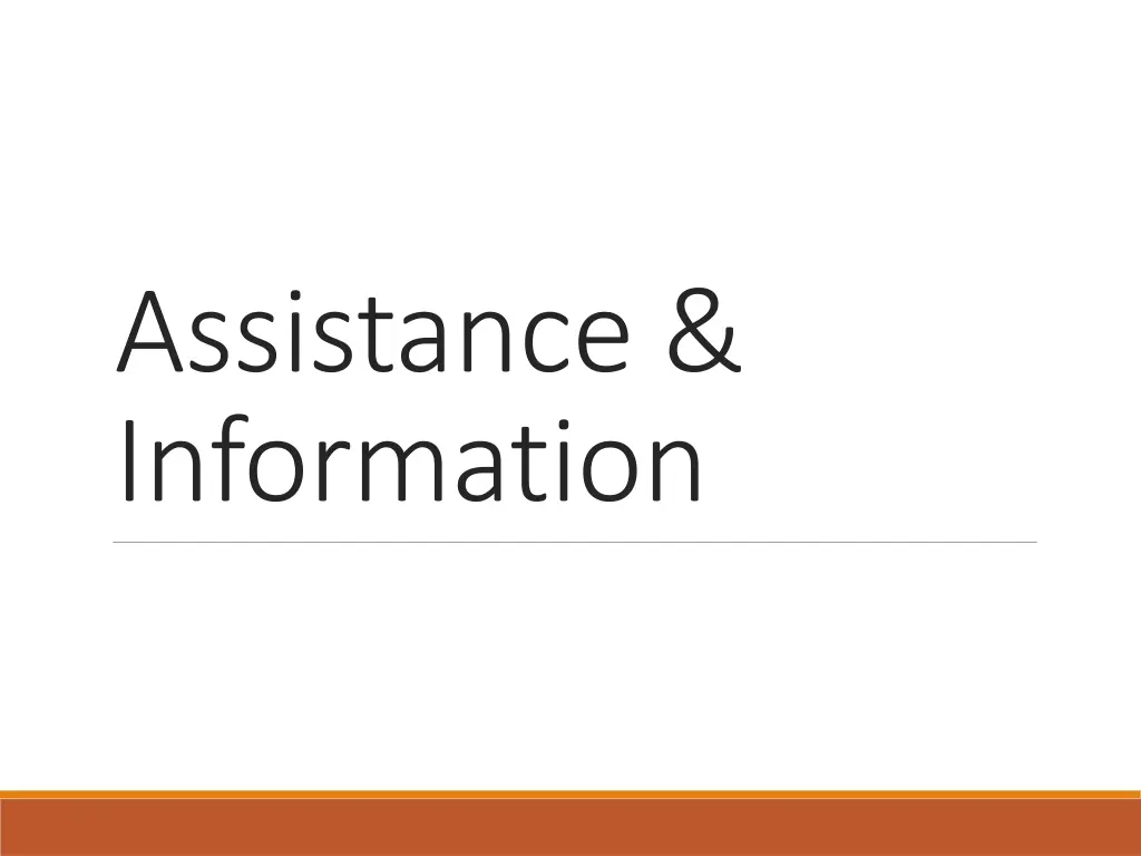 assistance information