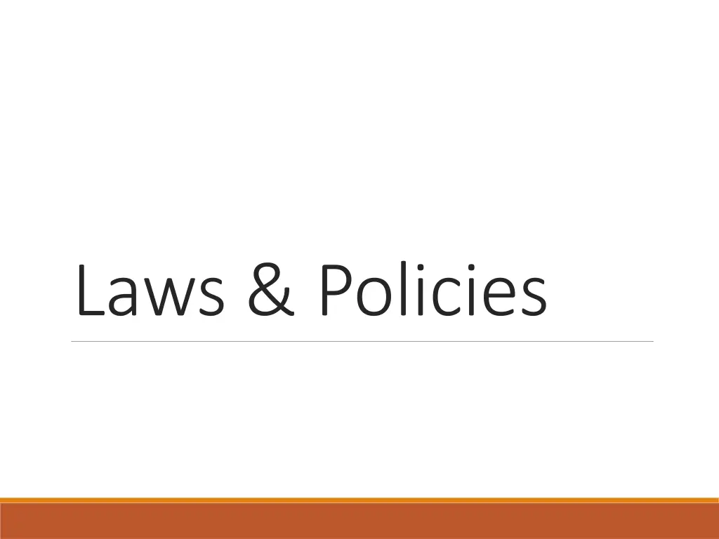 laws policies