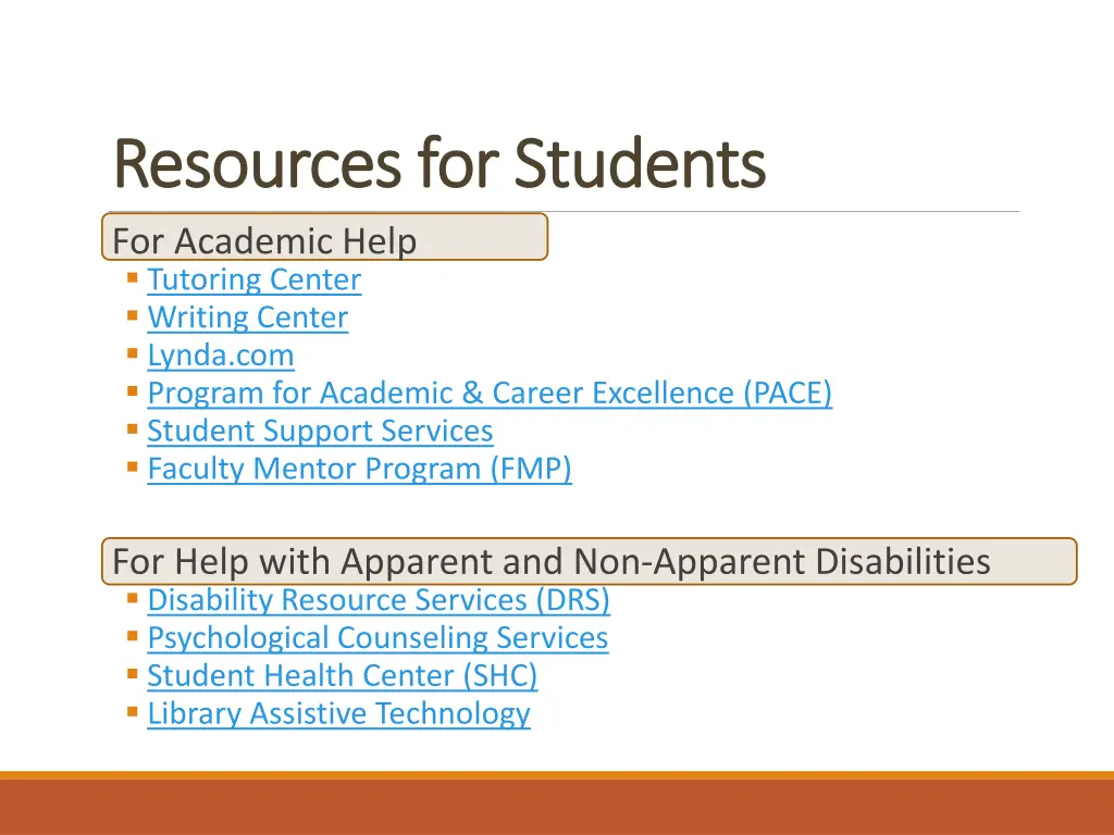 resources for students resources for students