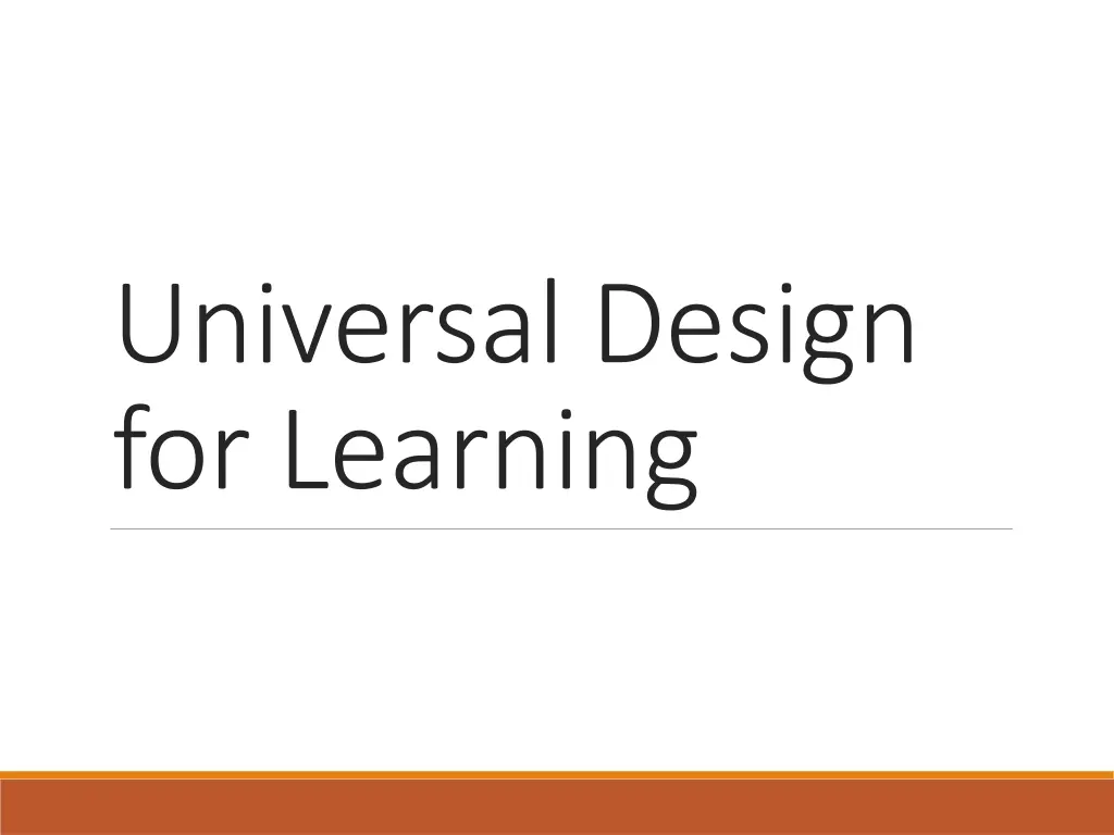 universal design for learning