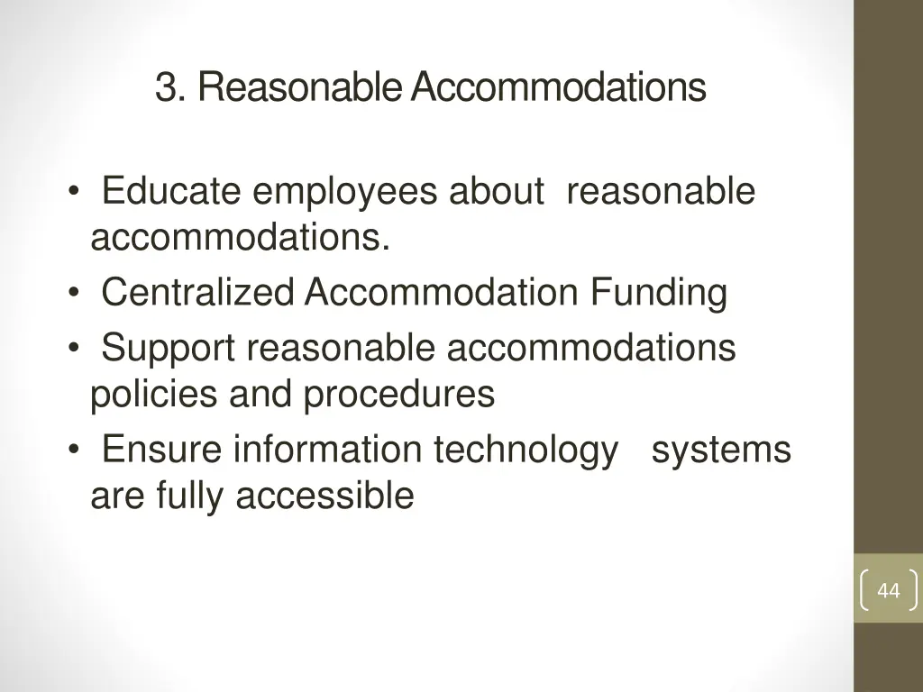 3 reasonable accommodations