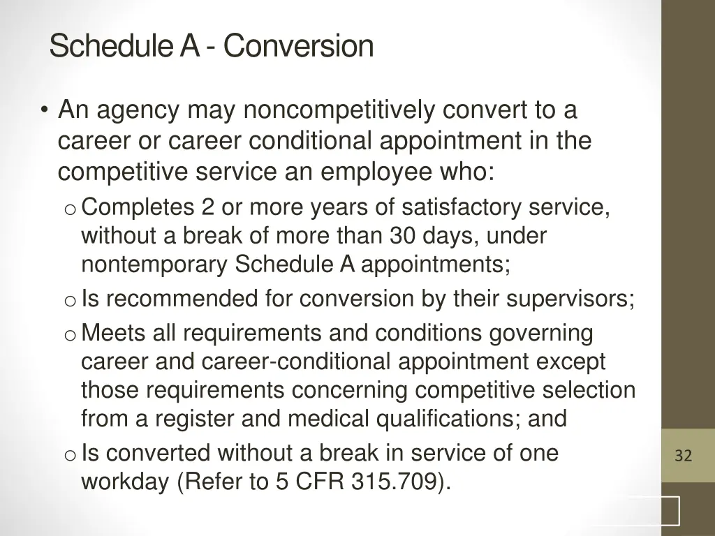 schedule a conversion