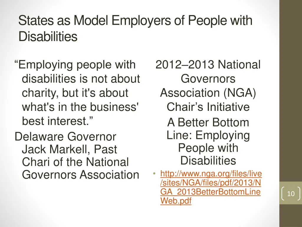 states as model employers of people with