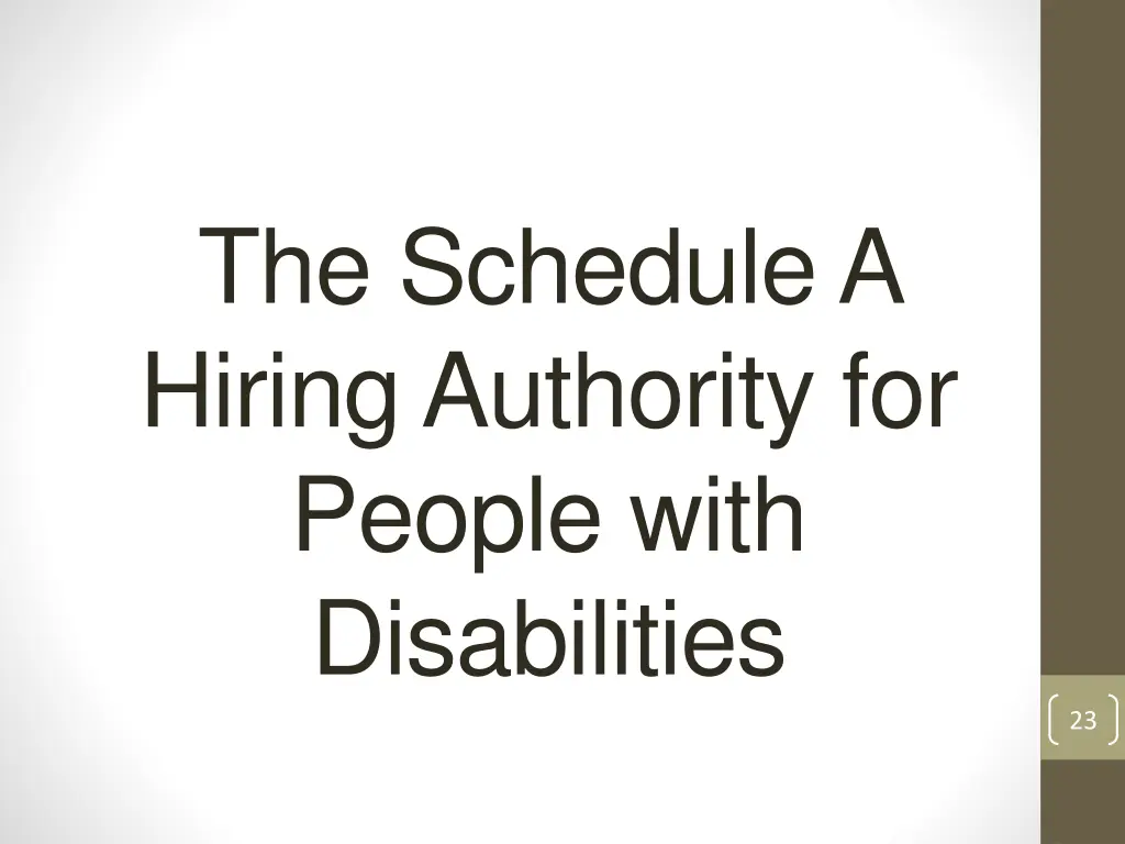 the schedule a hiring authority for people with