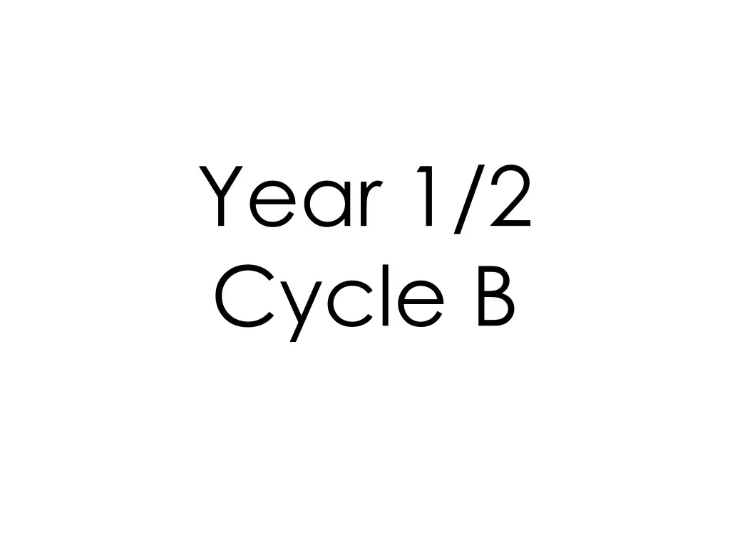 year 1 2 cycle b