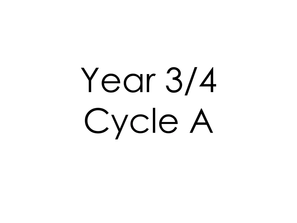 year 3 4 cycle a