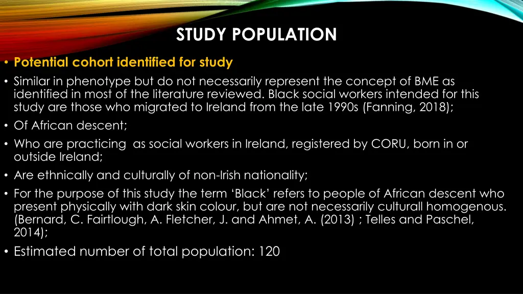 study population