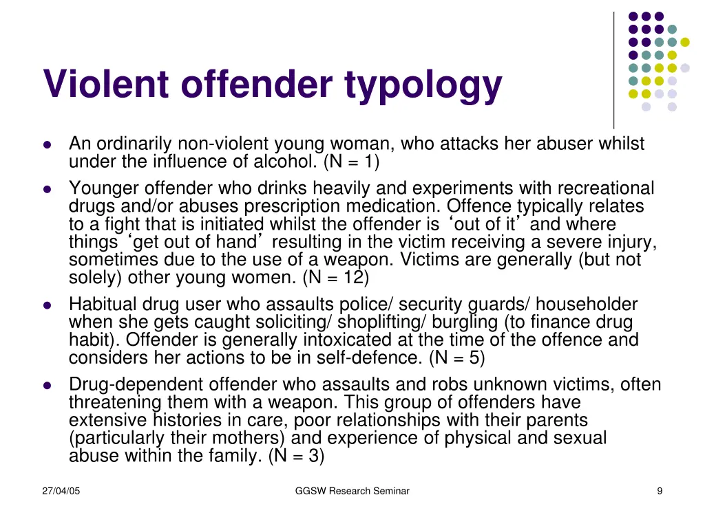 violent offender typology