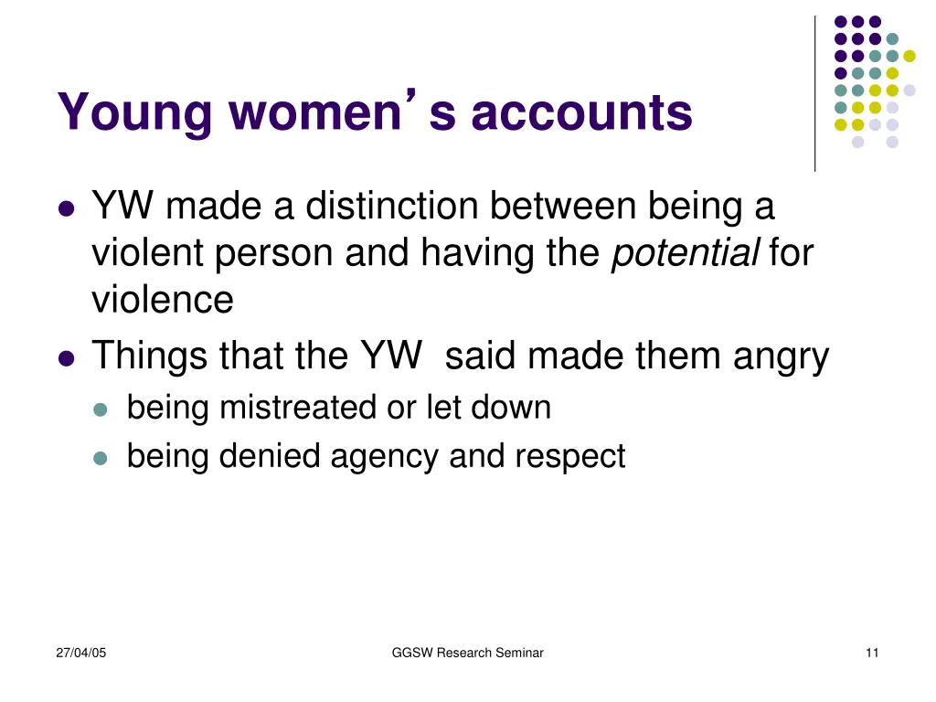 young women s accounts