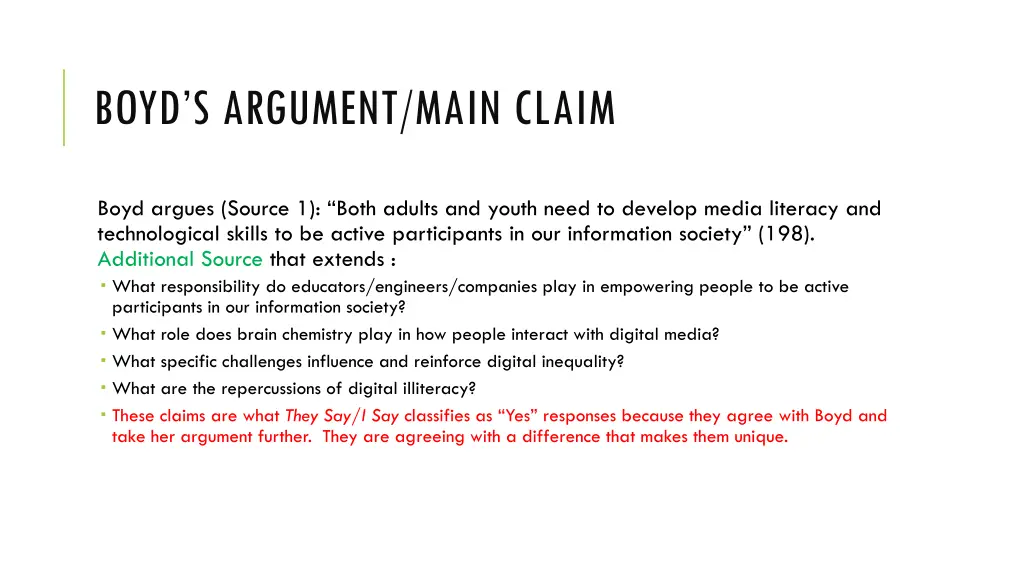 boyd s argument main claim