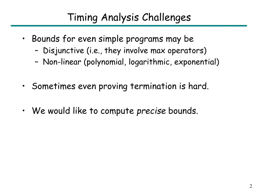 timing analysis challenges