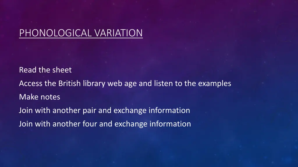 phonological variation