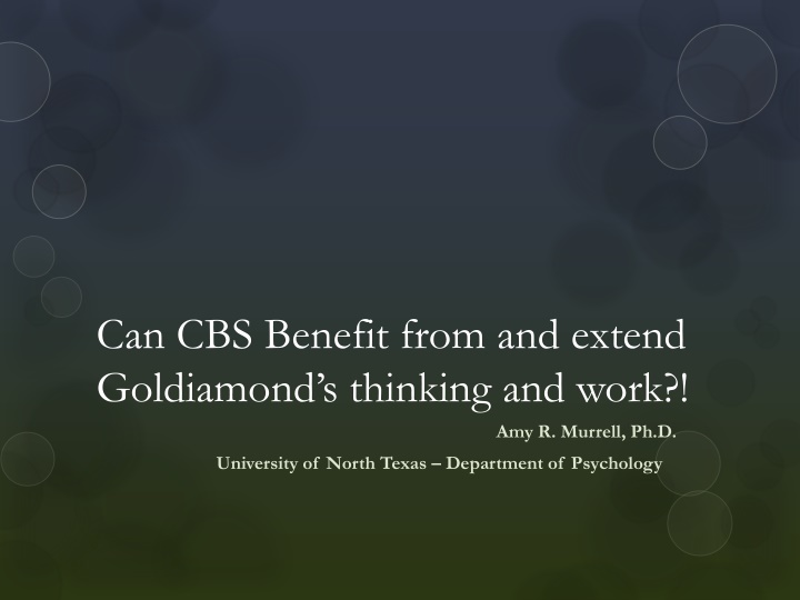 can cbs benefit from and extend goldiamond