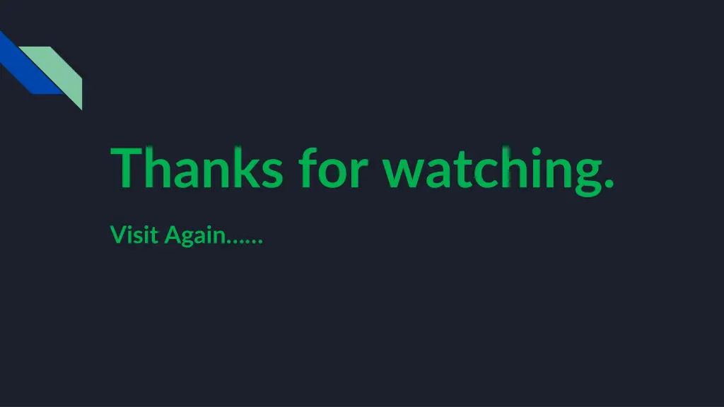 thanks for watching