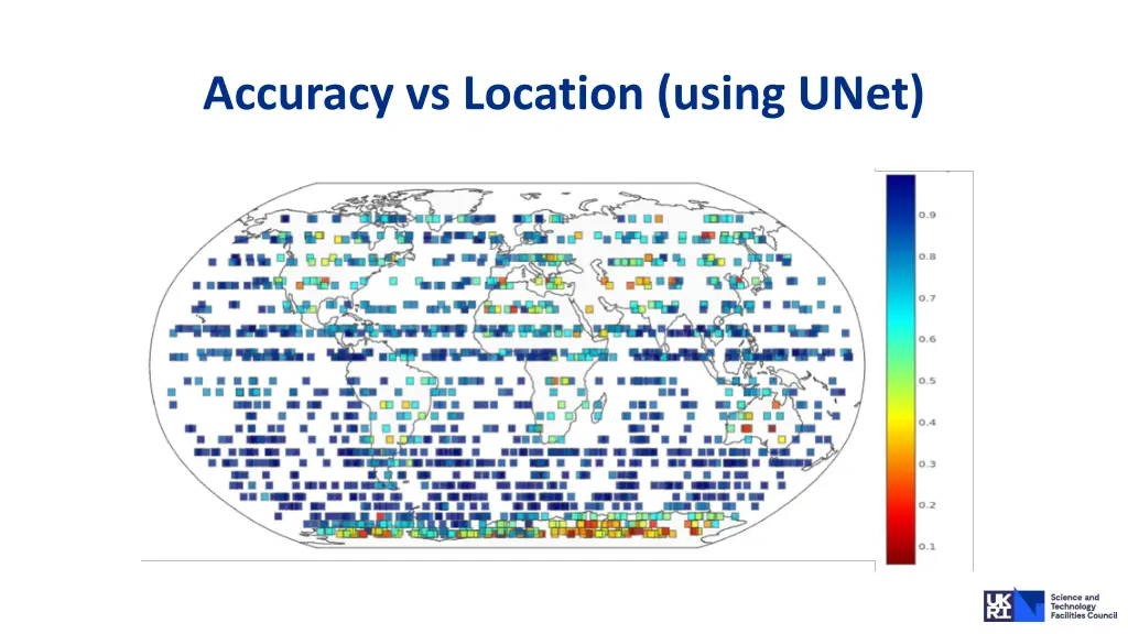 accuracy vs location using unet