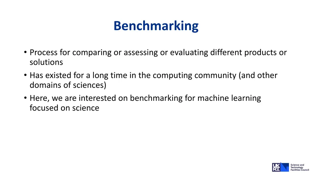 benchmarking