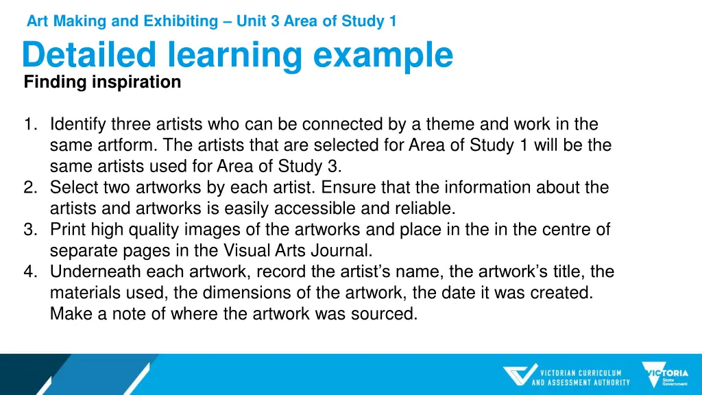 art making and exhibiting unit 3 area of study 1 1