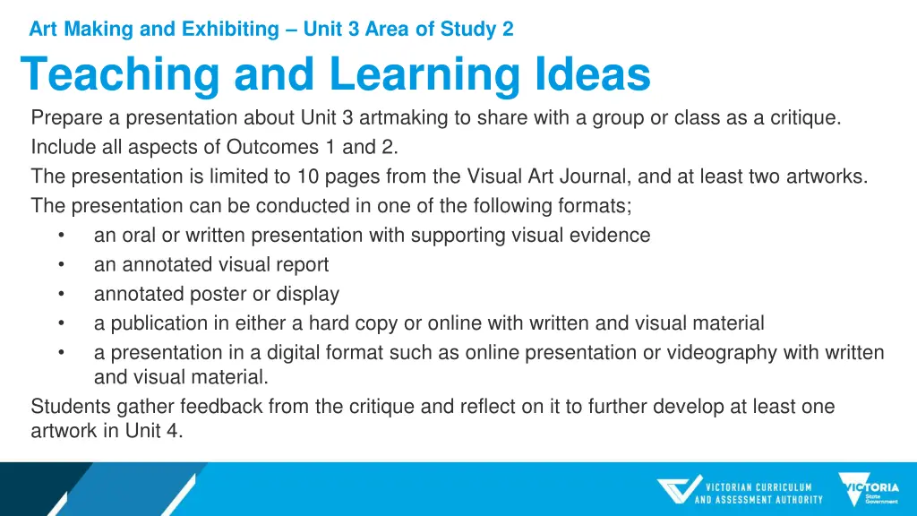 art making and exhibiting unit 3 area of study 2 3