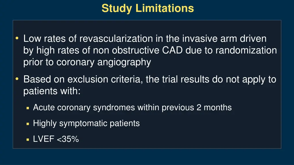 study limitations