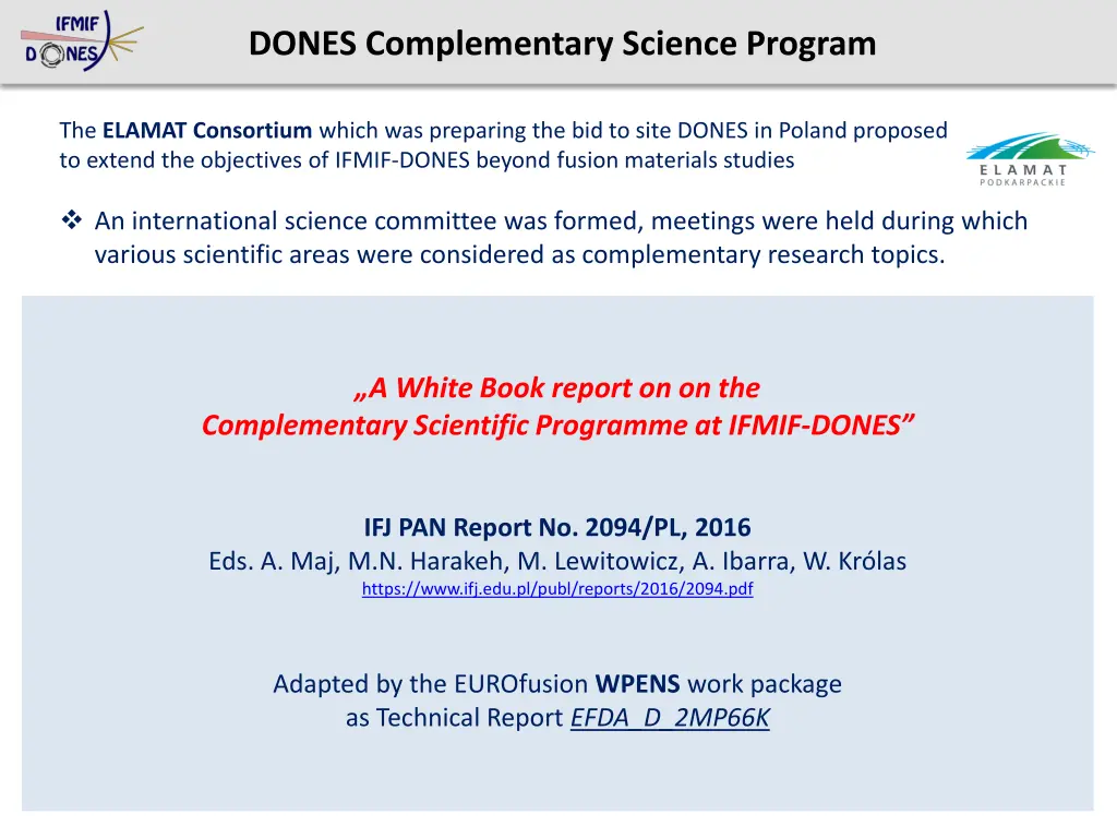 dones complementary science program 2