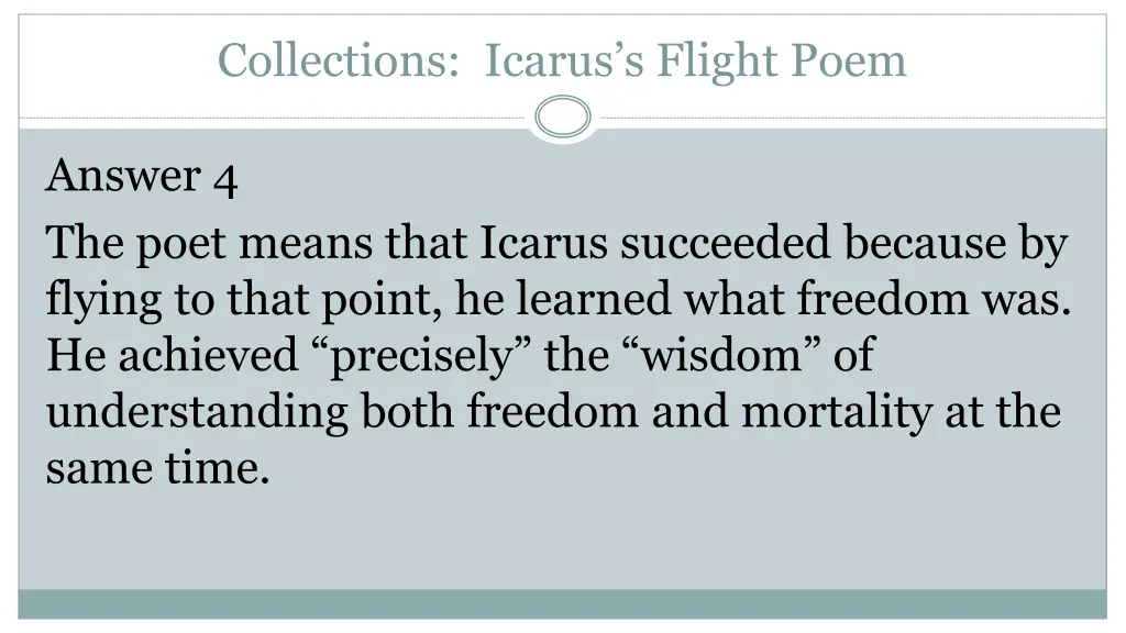 collections icarus s flight poem 10