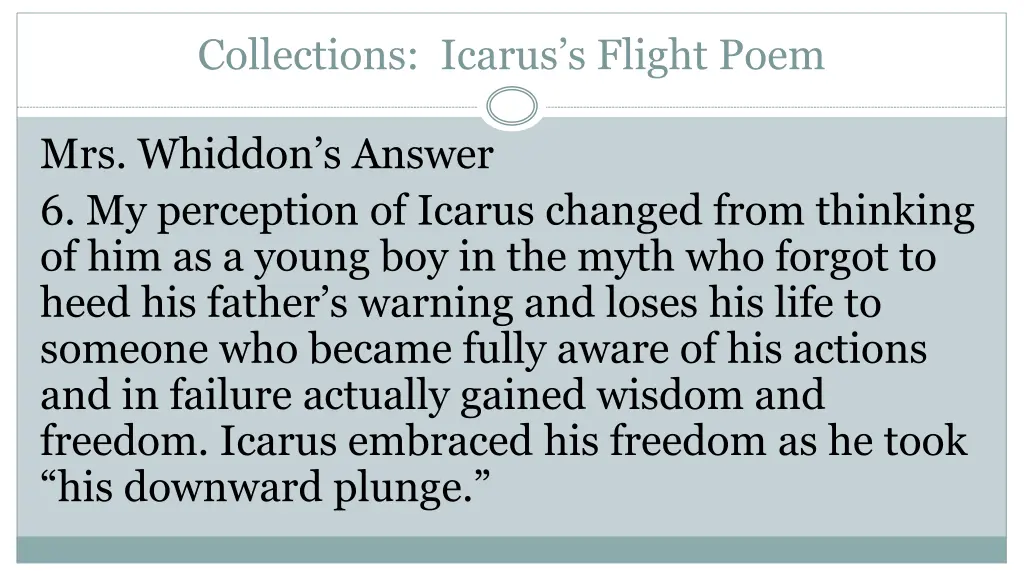 collections icarus s flight poem 15