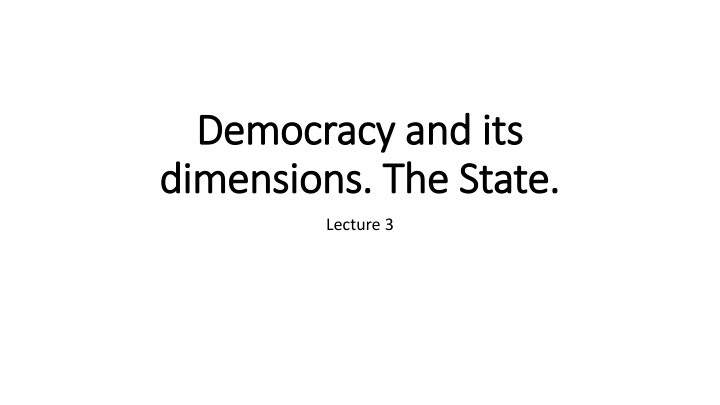 democracy democracy and dimensions dimensions the