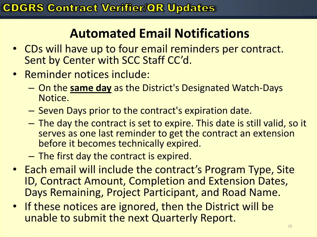 cdgrs contract verifier qr updates cdgrs contract 12