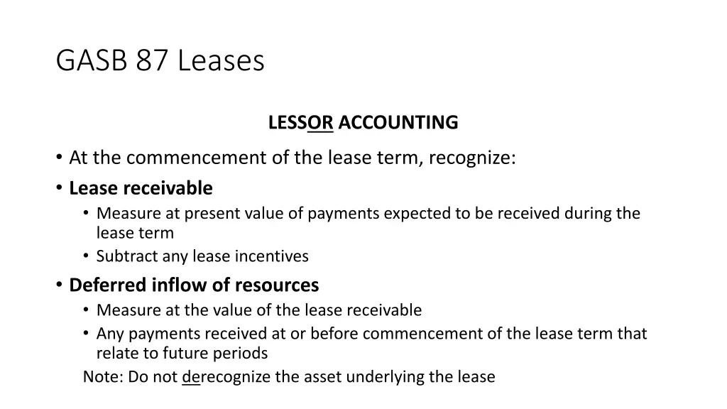 gasb 87 leases 13