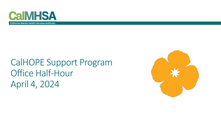 calhope support program office half hour april