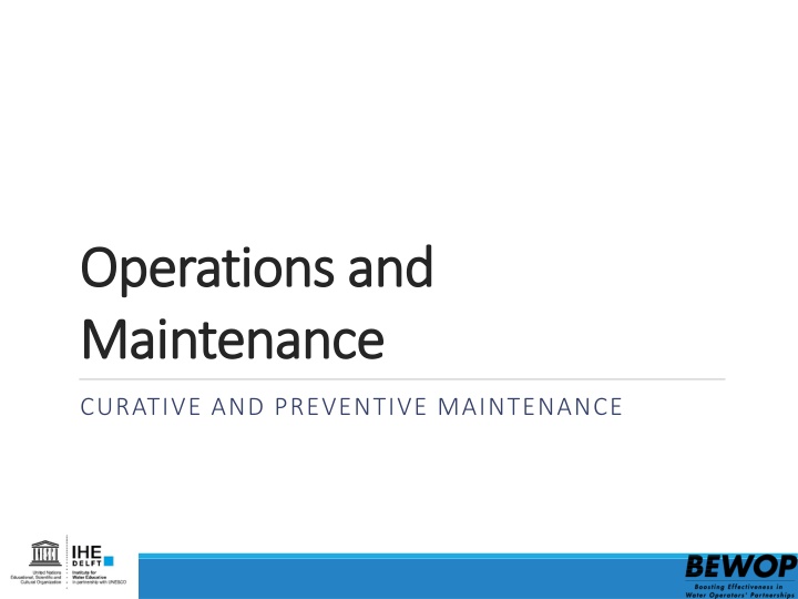 operations operations and maintenance maintenance