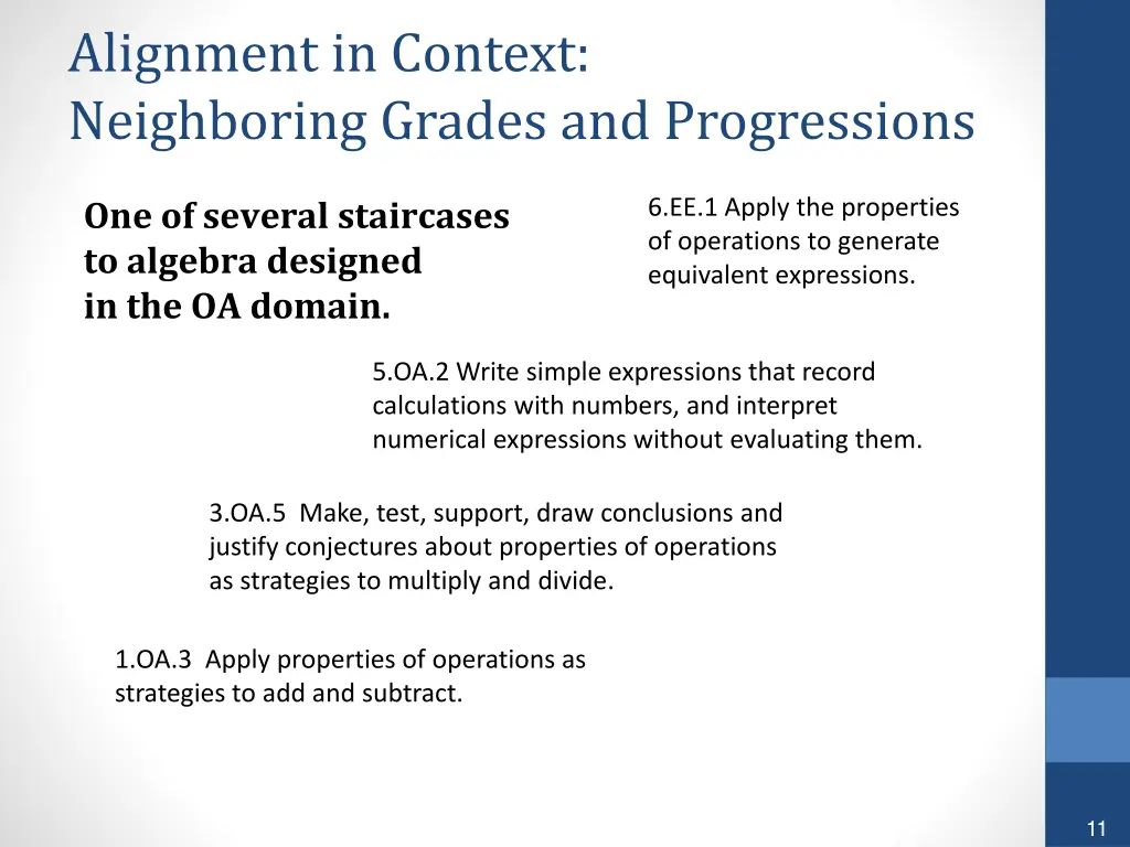 alignment in context neighboring grades