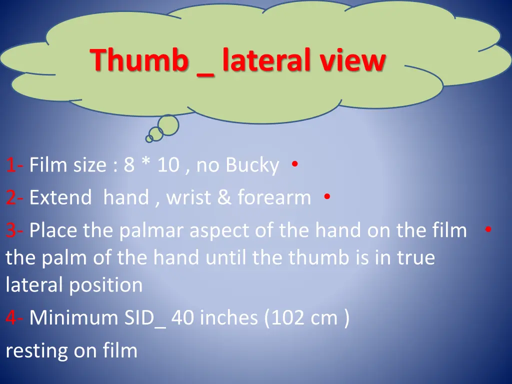 thumb lateral view