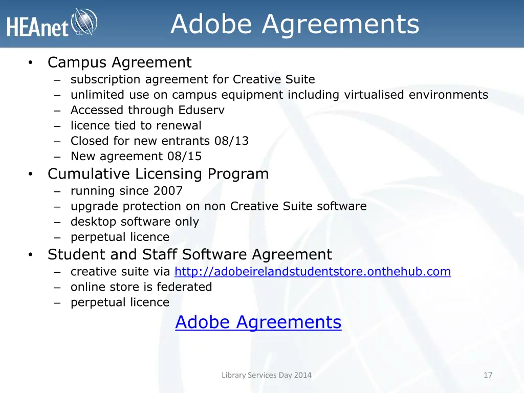 adobe agreements