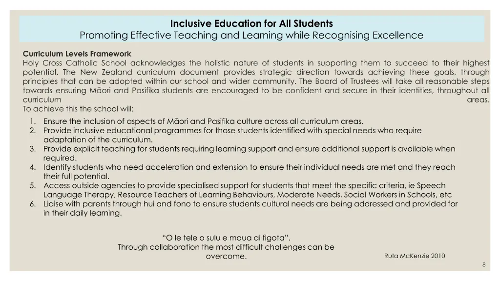 inclusive education for all students