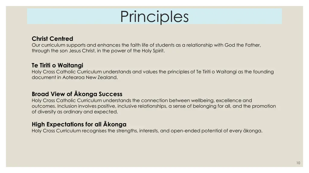 principles