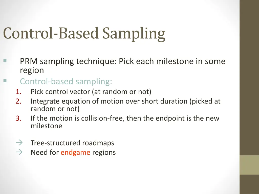 control based sampling